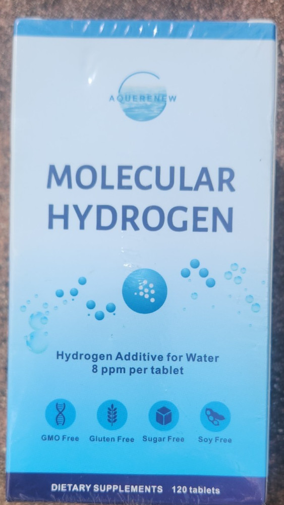Hydrogen Water Tablets(120), 8 ppm H2 Molecular Hydrogen Supplement w/ Magnesium