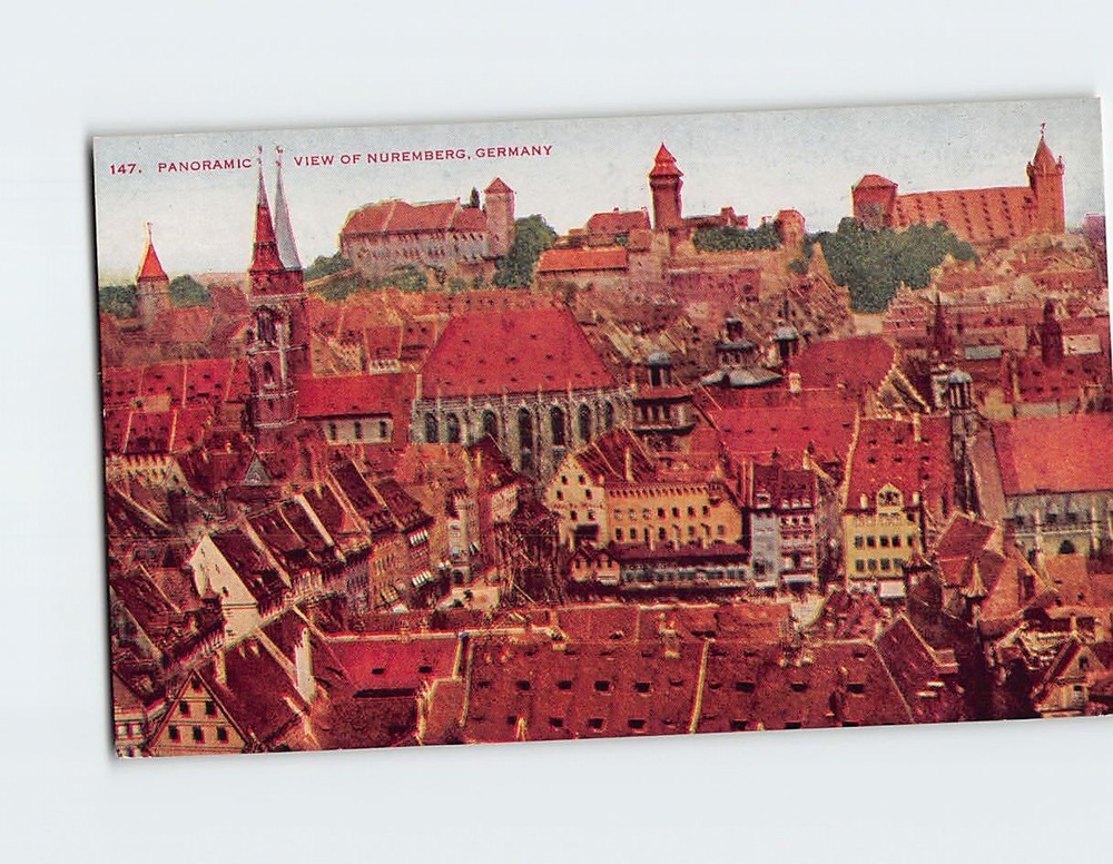 Postcard Panoramic View Of Nuremberg Germany