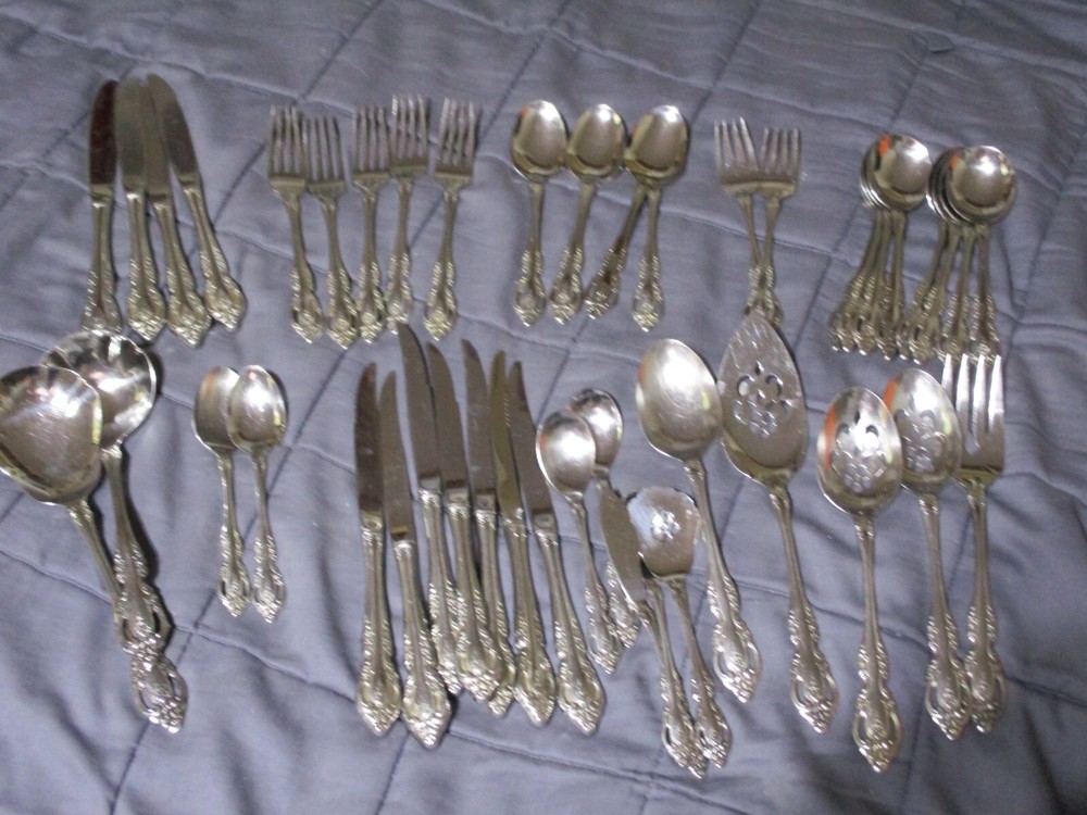 Oneida Stainless Silverware BRAHMS 45 asst. Pieces Knives Spoons Forks Serving +