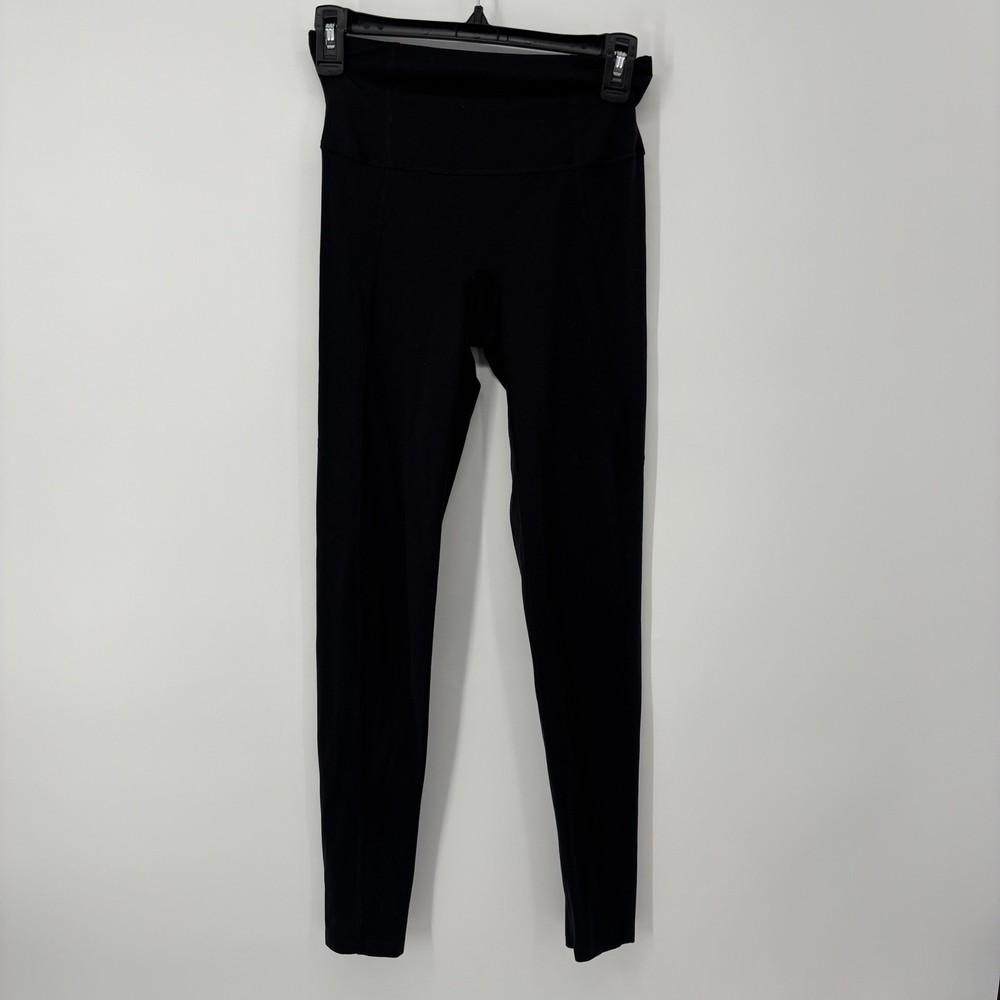 SPANX Black Leggings Women’s Size Medium High Rise Slimming Stretch Athletic