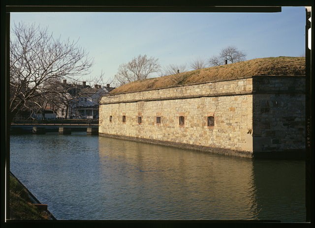 Photo:Fort Monroe Hampton VA Fortress 1900s Moat Stone Walls