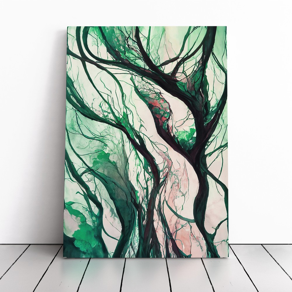 The Abstract Trees No.1 Canvas Wall Art Print Framed Picture Decor Dining Room