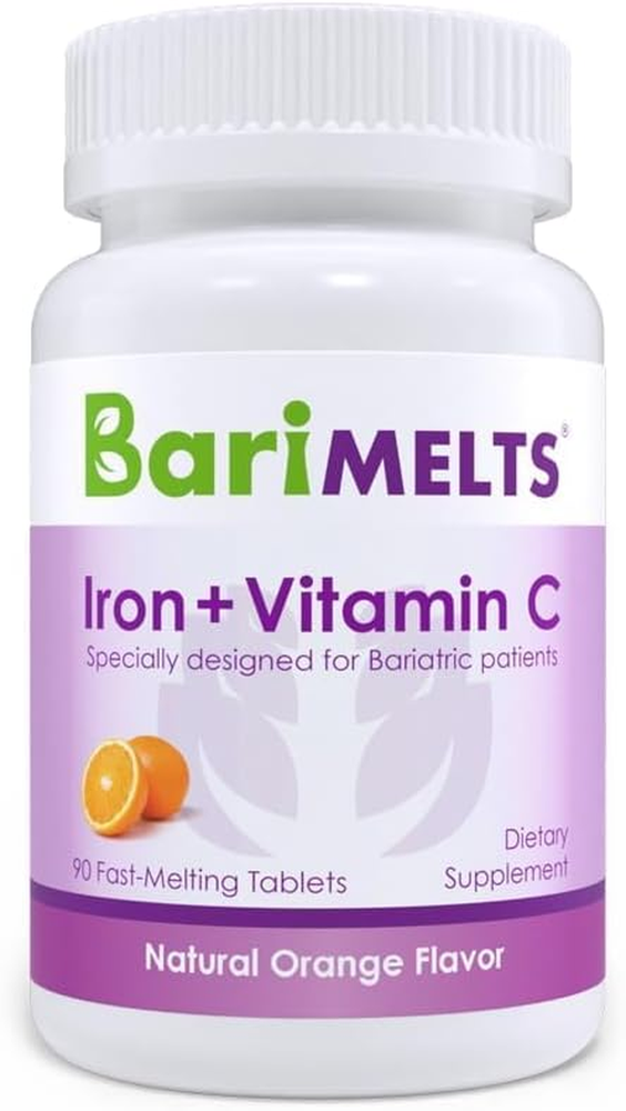 Iron Supplement with Vitamin C - 1 Month Supply (90 Fast-Dissolving Tablets) - P
