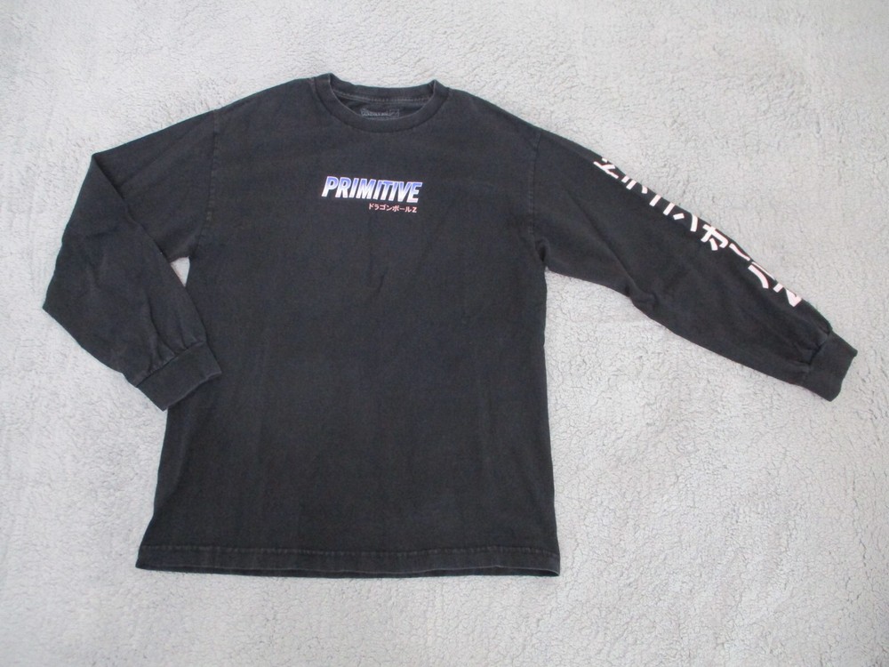 Primitive Dragon Ball Z T Shirt Mens Medium Freiza Long Sleeve faded Black DBZ
