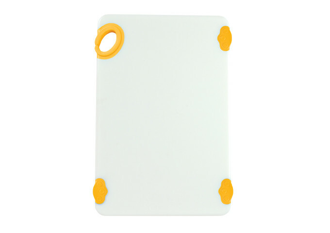 Winco CBN-1218YL, 12x18x0.5-Inch Cutting Board with Yellow Hook, NSF