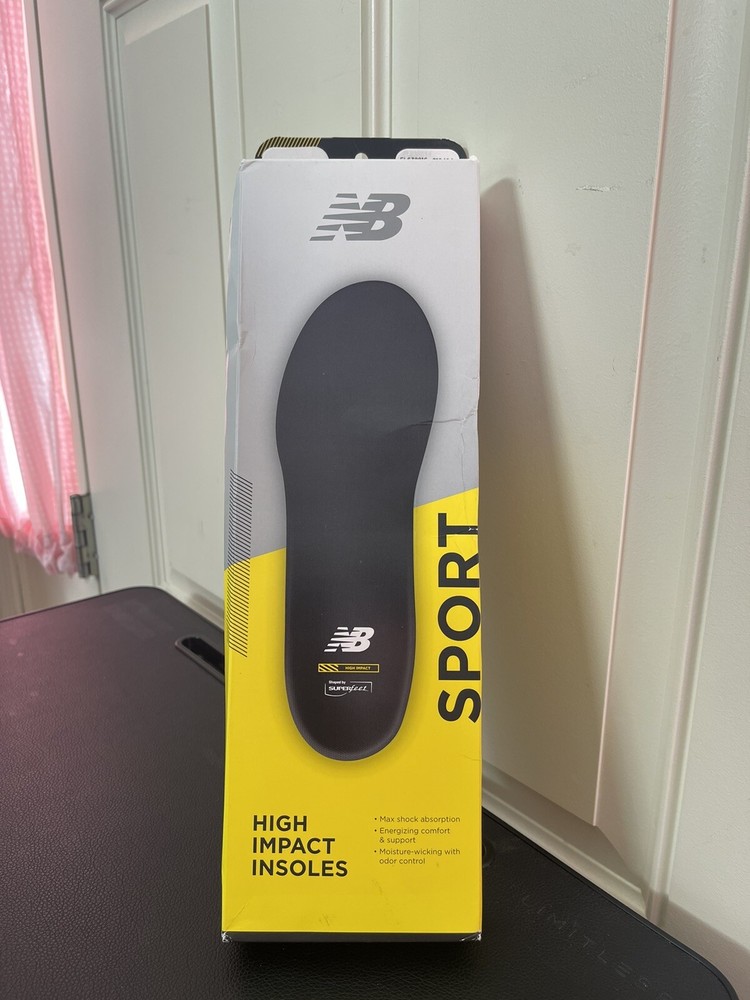 NWT New Balance Sport Comfort And Support High Impact Insoles Men Size 15.5 - 17