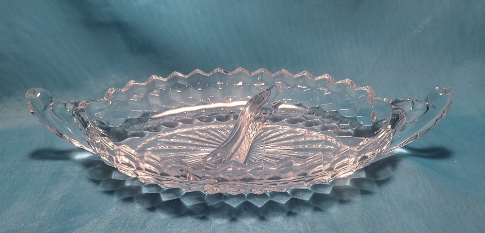Fostoria American Pattern Split Relish Dish