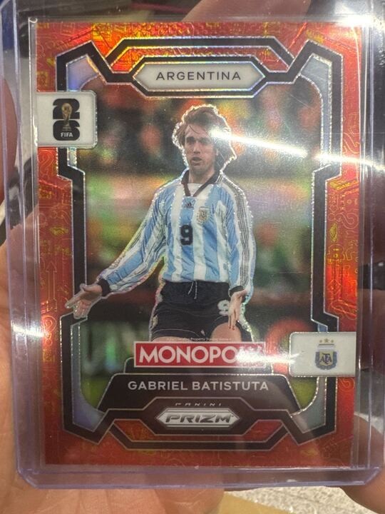 2026 Panini Prizm Monopoly World Cup Gabriel Batistuta Orange Classic Icons SSP