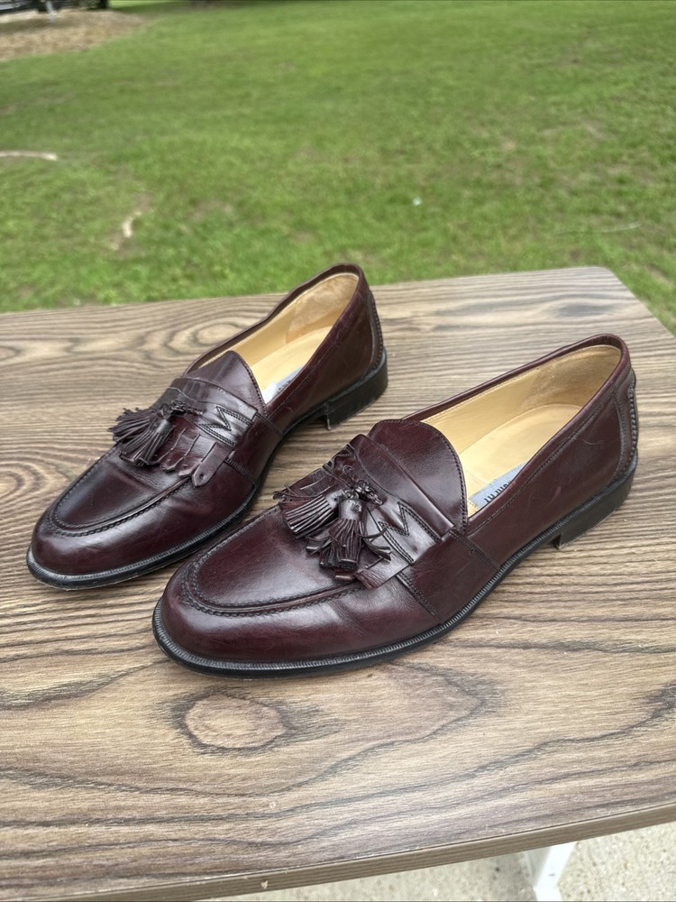 Johnson&Murphy Men’s Size 9.5M Tassel Loafers Aristocraf Classic Burgundy Shoes
