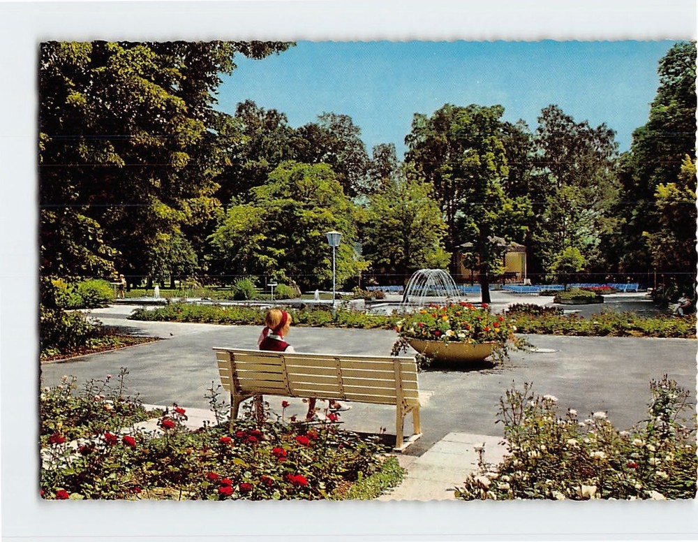 Postcard Kurpark in Bad Steben Frankenwald Germany