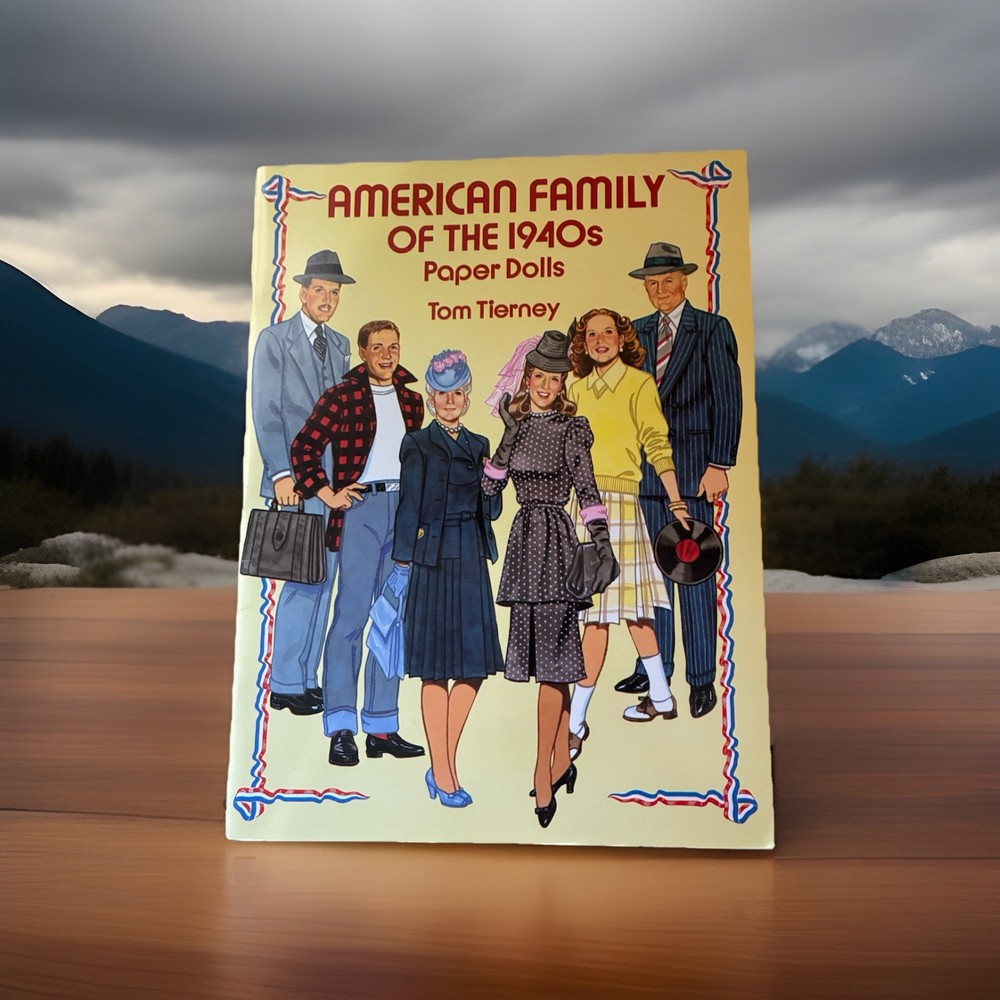 American Family of the 1940's Full Color Paper Doll Book Tom Tierney Uncut
