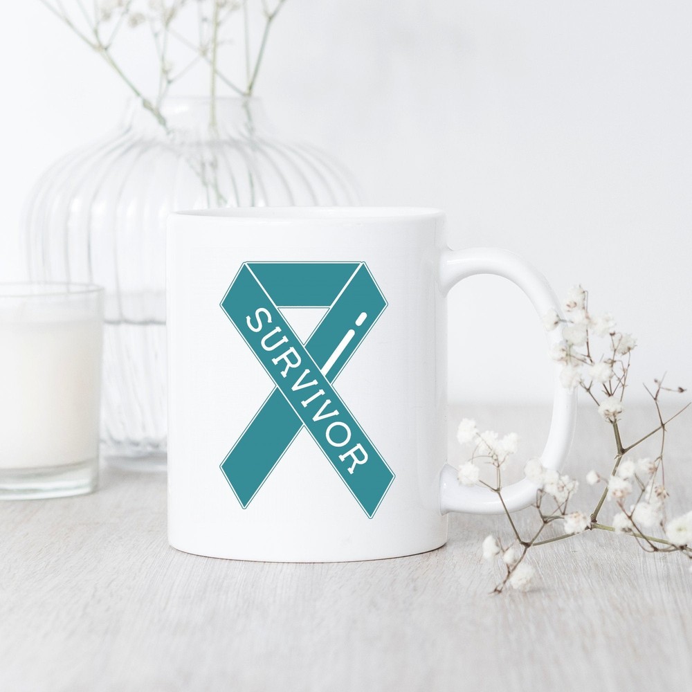 Taza sobreviviente de cáncer de cuello uterino taza de cáncer de cuello uterino conciencia cervical cervical