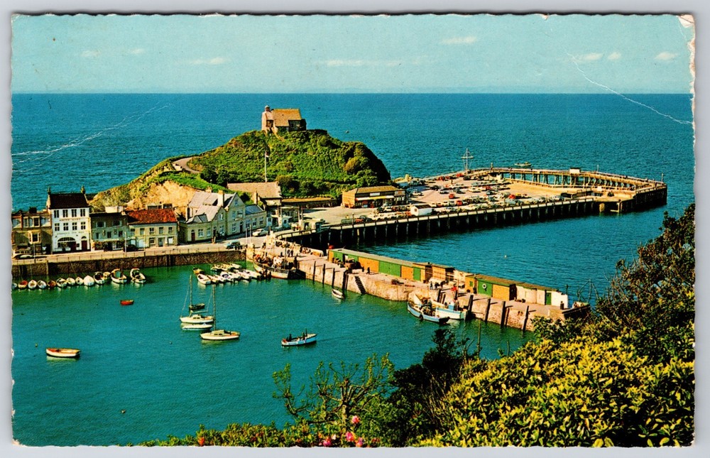 England UK Ilfracombe North Devon Lantern Hill Seaside Harbour Boats Postcard