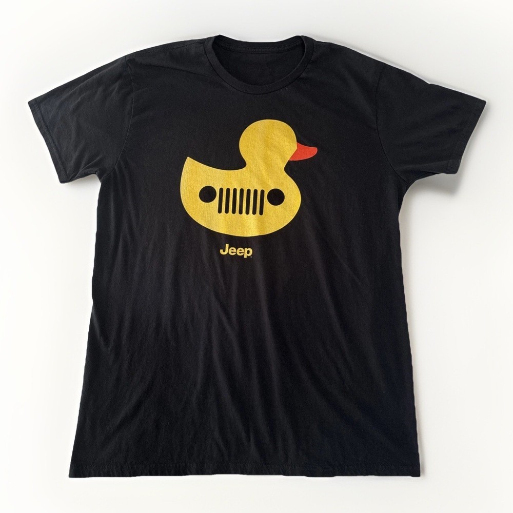 Rubber Ducky Duck Jeep 4x4 Offroad Overland Trail Black Large T-Shirt