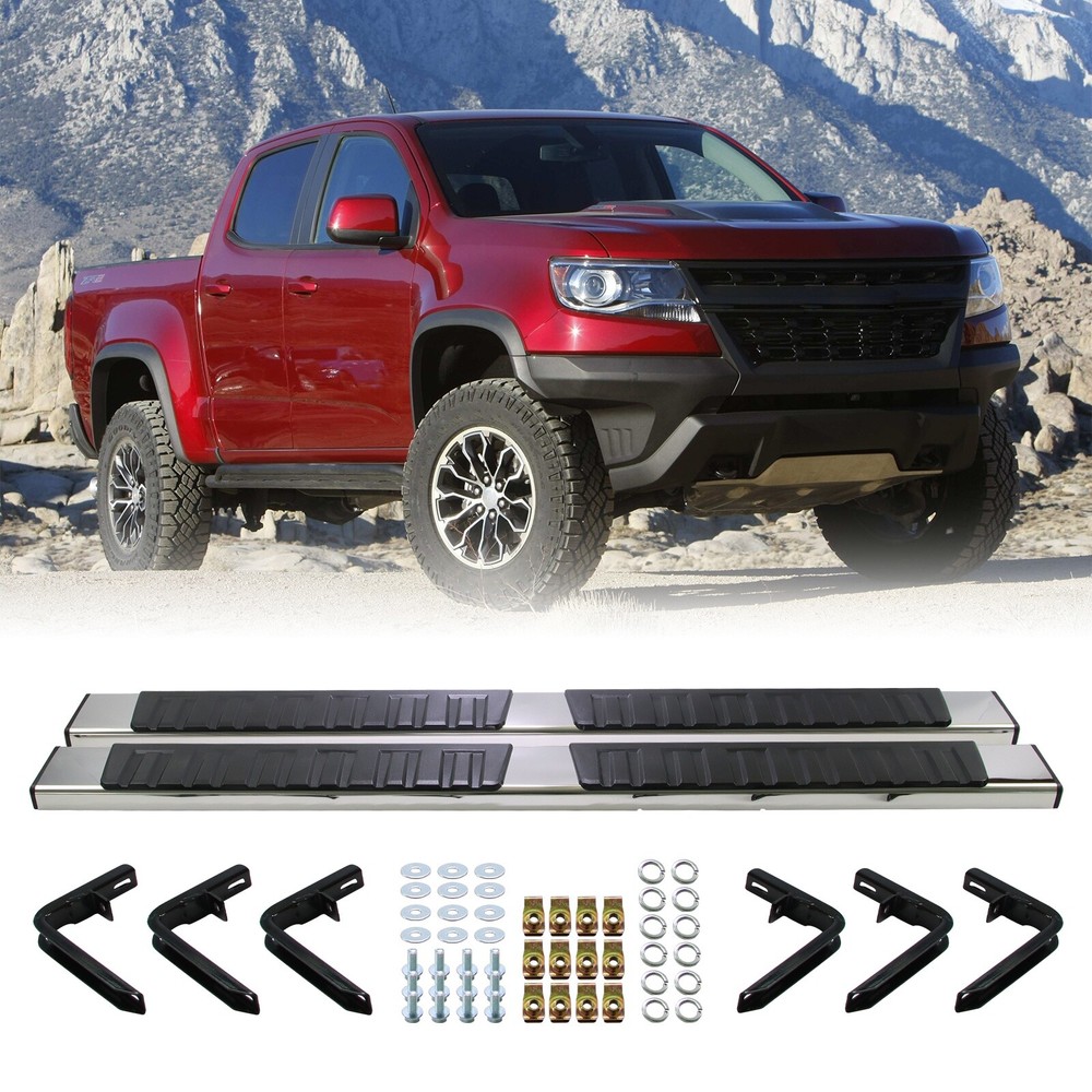 Side Step Nerf Bars Running Boards for 2015-2022 Colorado/Canyon Crew Cab, L+R