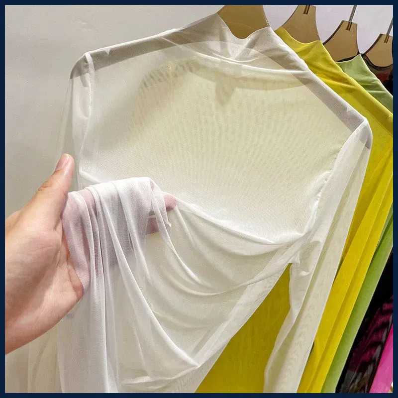 Women's Sheer Mesh Long Sleeve Mock Neck Sunscreen T Shirt