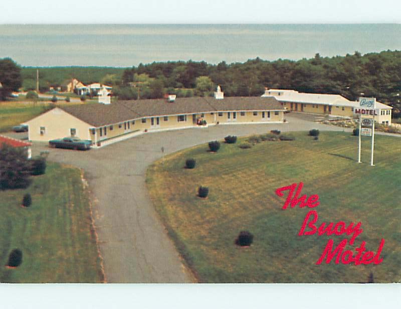 Unused Pre-1980 OLD CARS & BUOY MOTEL Falmouth Maine ME u1407