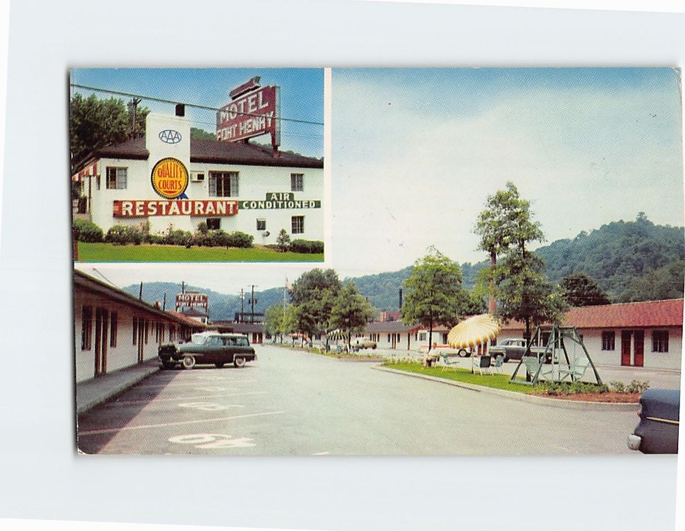 Postcard Motel Fort Henry & Restaurant Wheeling West Virginia USA