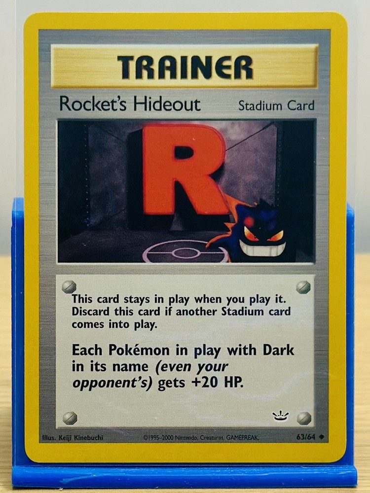 Pokemon TCG Rocket's Hideout 63/64 Neo Revelation WOTC VTG 2001 Gengar LP
