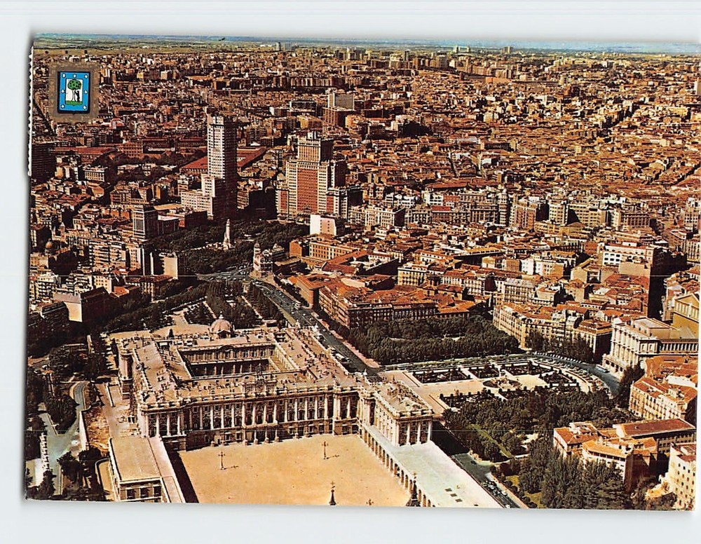 Postcard Aerial View Madrid Spain