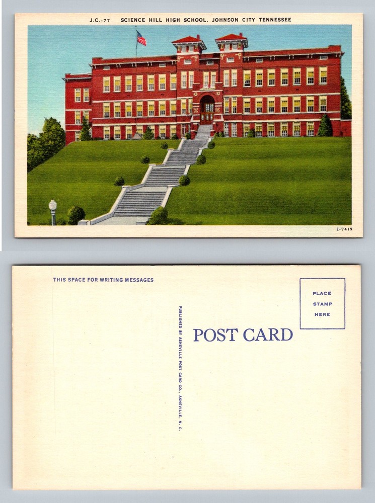Johnson City, TN-Tennessee, Science Hill High School Building Vintage Postcard