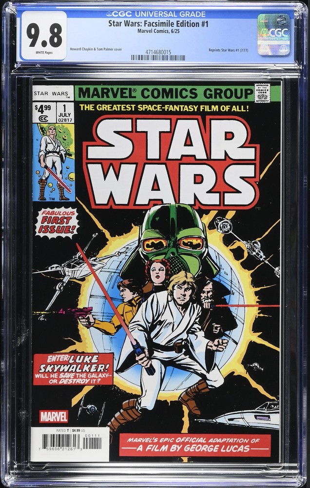 Star Wars: Facsimile Edition 1 CGC 9.8  Reprints Star Wars 1 (7/77)