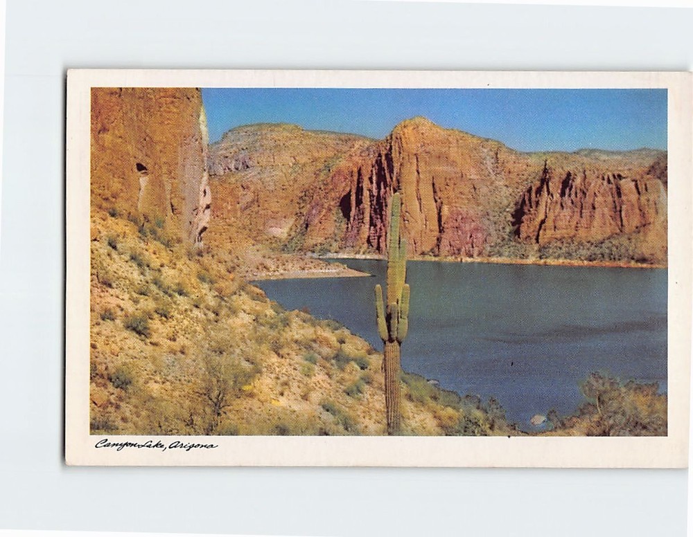 Postcard Canyon Lake Apache Highway Arizona USA