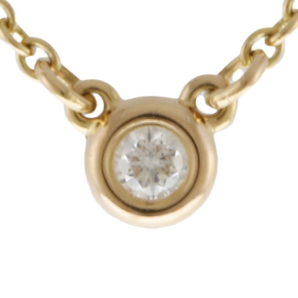 Tiffany & Co 18K Pink Gold Diamond By the Yard Necklace Pre-Owned Ladies