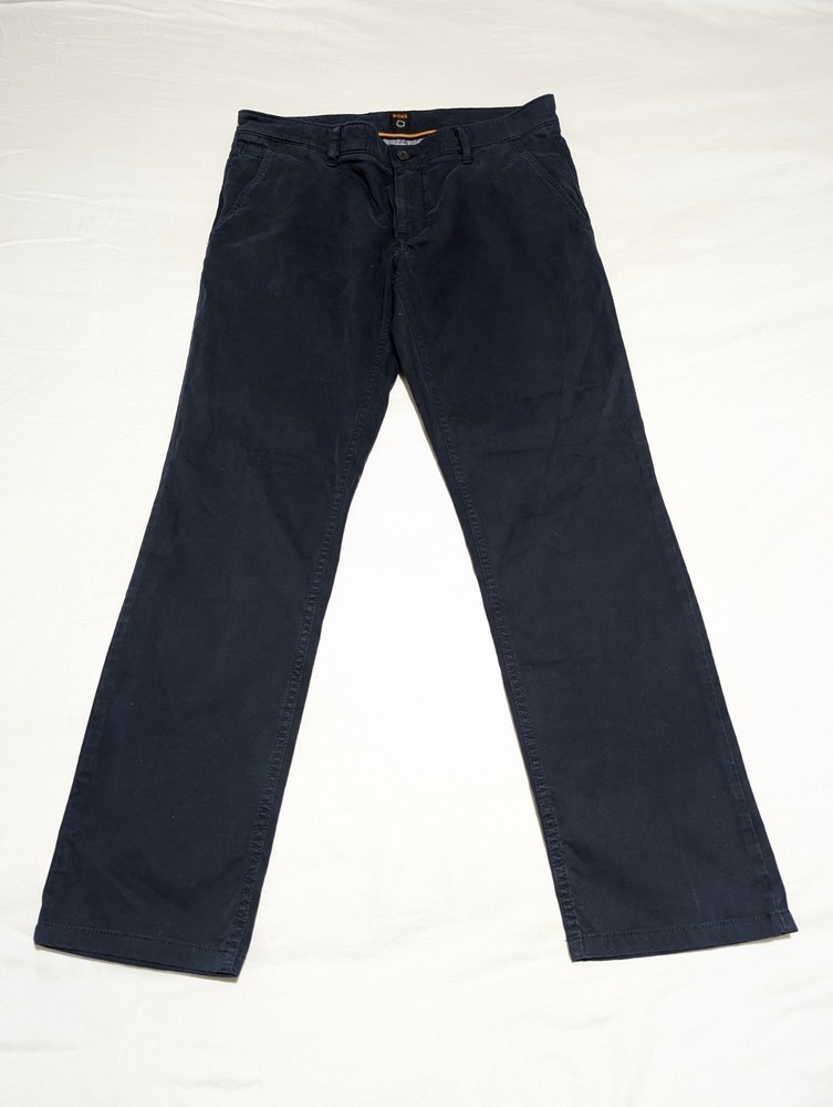 Hugo Boss Schino Mens Chinos Trousers Slim Fit Navy Blue W35 L32
