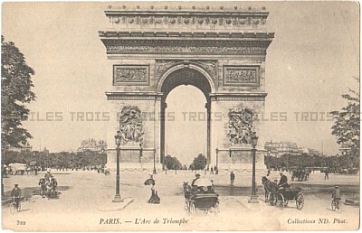 Postcard Arc de Triomphe 1919 France Paris Japan ap1545