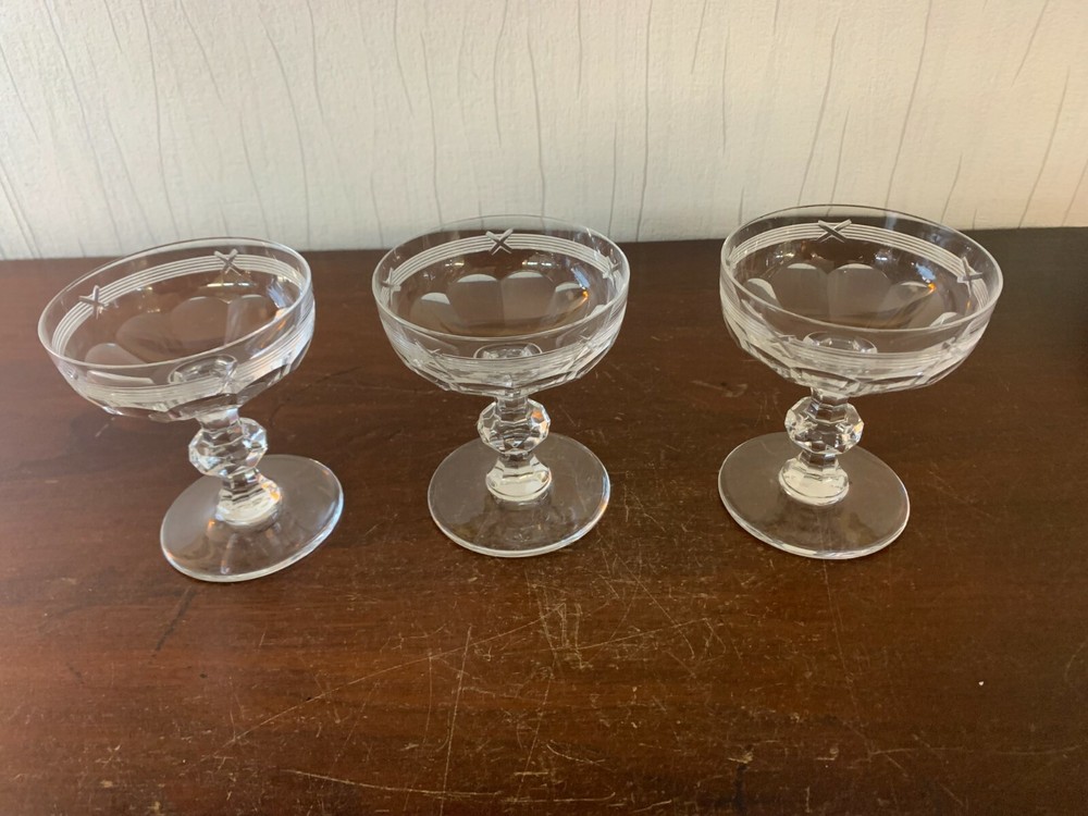 3 Crystal Champagne Flutes (Set of Three)