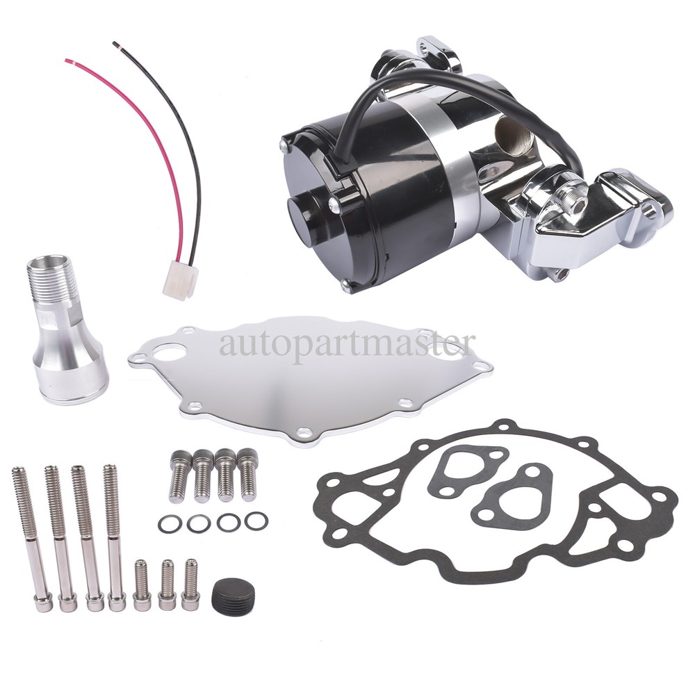 For SmallBlock Ford 289 302 351W Chrome High Volume Flow Electric Water Pump Kit