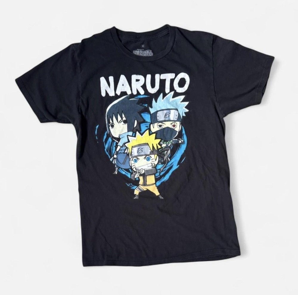 Naruto Shippuden Anime Black Graphic Tee Size M Ripple Junction