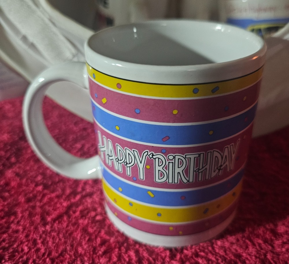 Happy Birthday Coffee Tea Ceramic Mug Office Cup