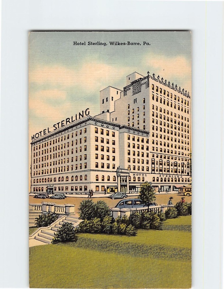 Postcard Hotel Sterling Wilkes-Barre Pennsylvania USA