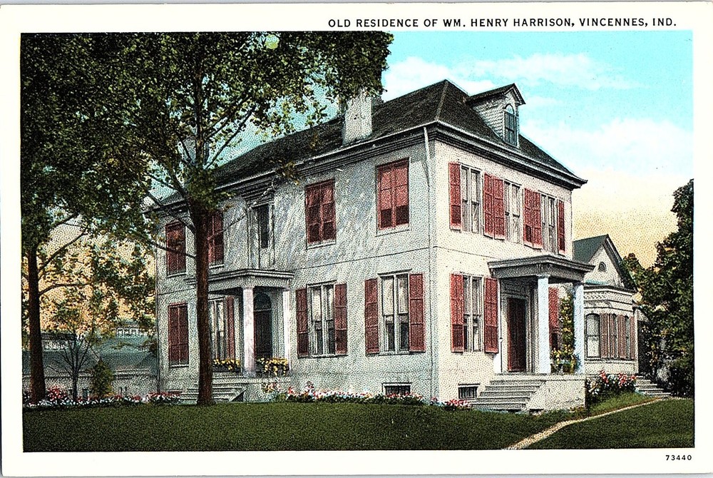 Postcard HOUSE SCENE Vincennes Indiana IN m/09 AI2416