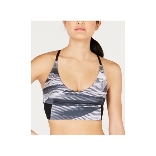 Nike Swim Top Womens Size S Black Geometric Athletic Bikini Swimwear MSRP $64
