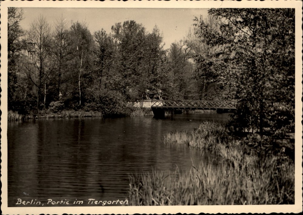 RPPC Berlin Tiergarten Bridge vintage postcard p517