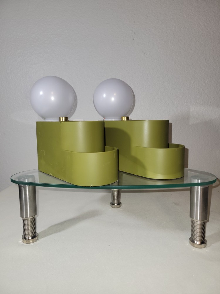 Room Essentials Globe Light Touch Green Organizer Novelty Table Lamp Set Of 2