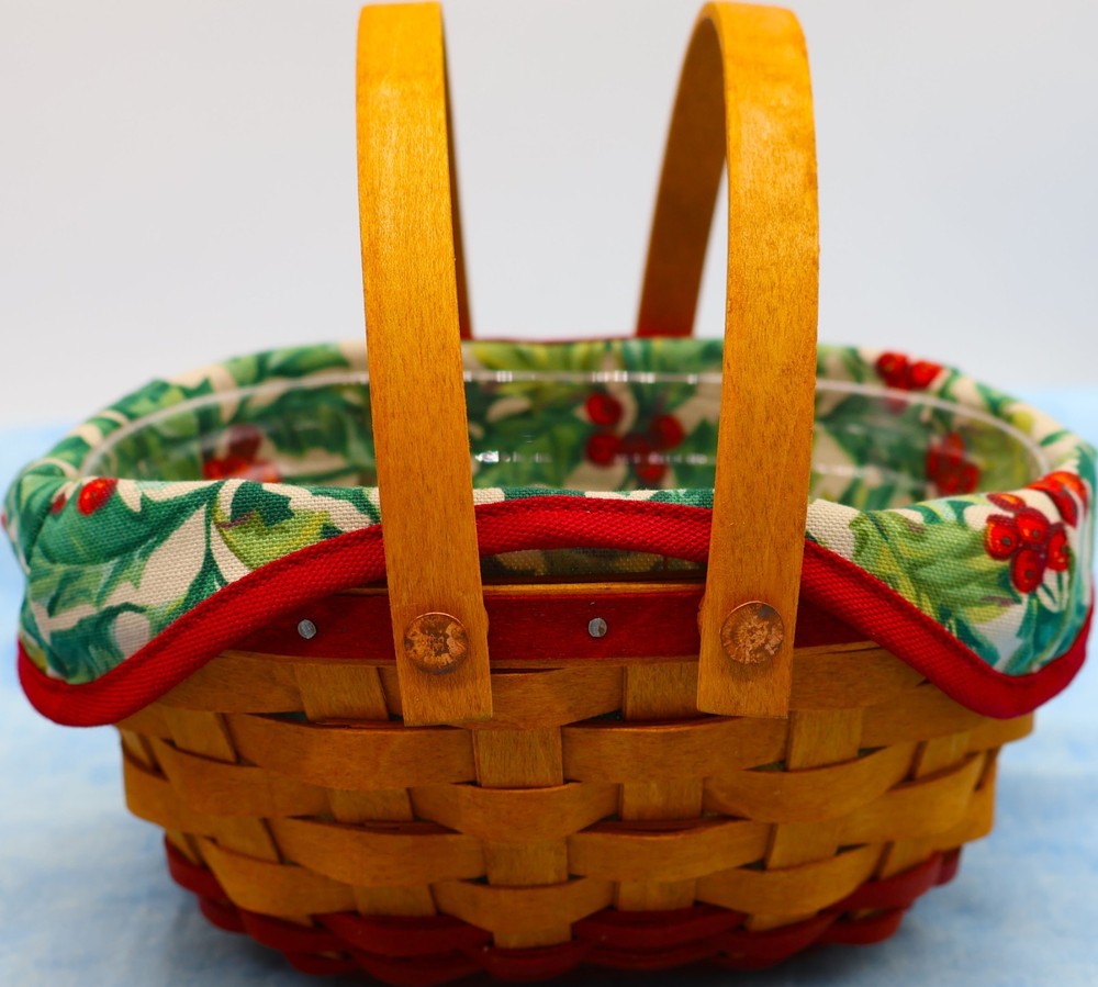Longaberger 2004 Gumdrop Basket Liner Protector Tie-On Box Tree Trimming