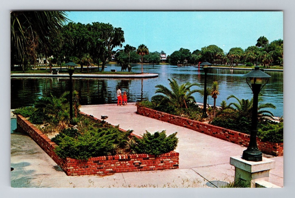 Tarpon Springs FL-Florida, Spring Bayou, Antique Vintage Souvenir Postcard