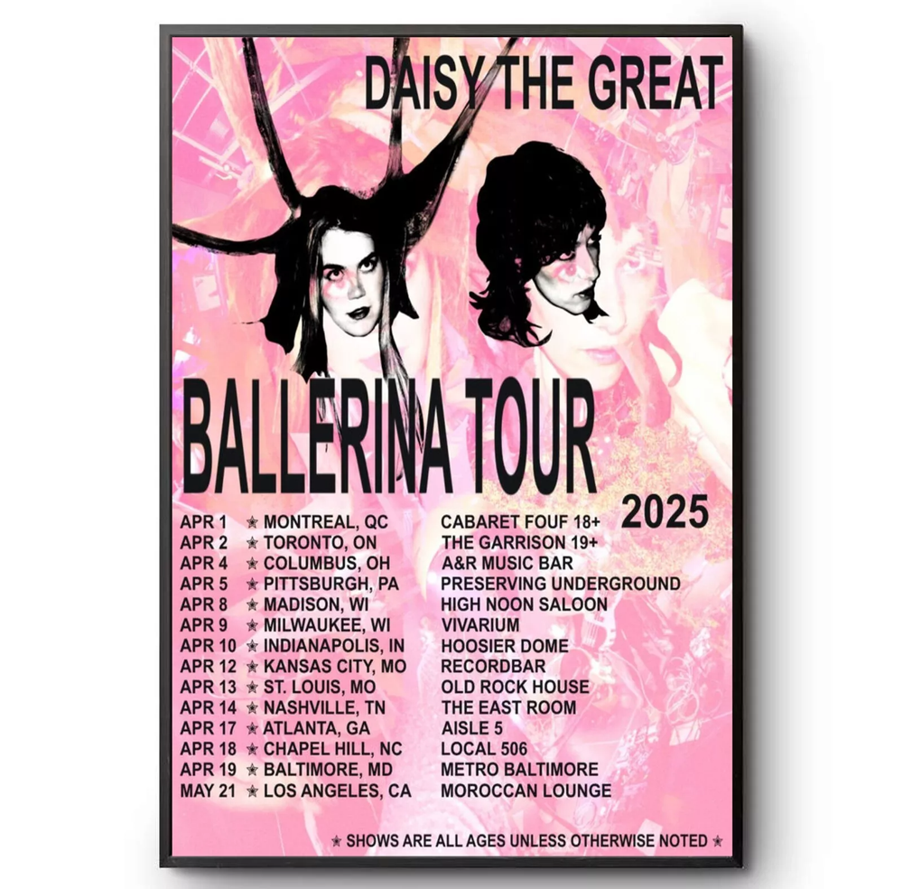 Daisy The Great announces the 2025 Ballerina Tour Poster