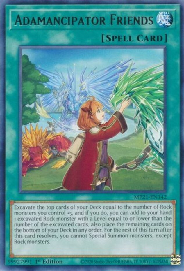 YuGiOh Adamancipator Friends MP21-EN142 Rare 1st Edition NM English