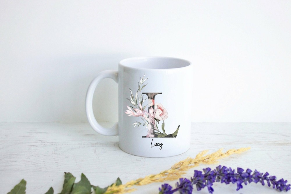 Personalized Name Initial On Mug Custom Name Coffee Mug Bridesmaid Gift Initial