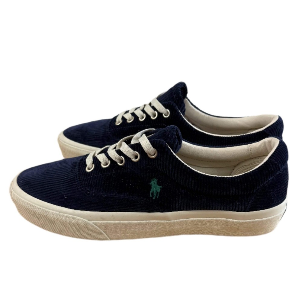 Polo Ralph Lauren Keaton Pony Navy Blue Corduroy Sneakers Mens 9 Sample NEW