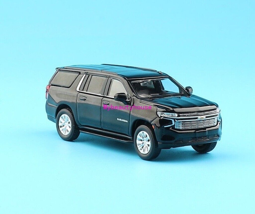 Masdi 1:64 Black Suburban Full Size SUV Sports Model Diecast Metal Car