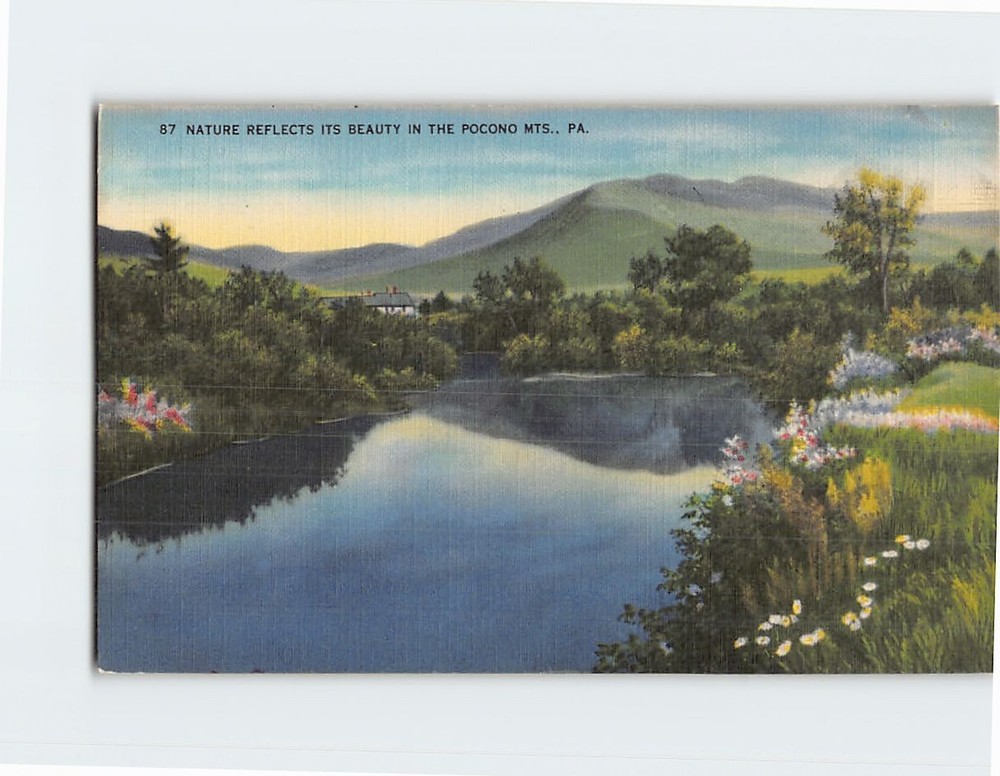 Postcard Nature Reflects Its Beauty In The Pocono Mts. Pennsylvania USA