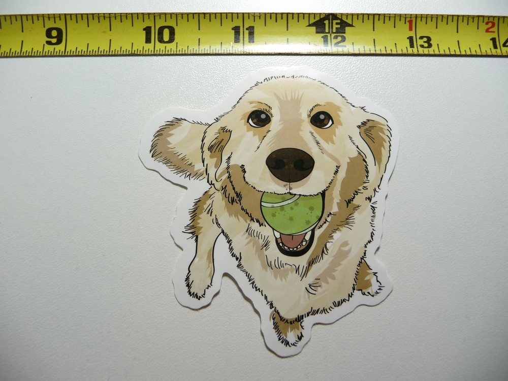 Labrador Retriever Tennis Ball Decal Sticker for Laptop Dog Lovers