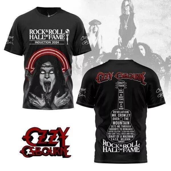 Ozzy Osbourne Introduction 2024 Hall Of Fame Rock And Roll Hoodie T-Shirt