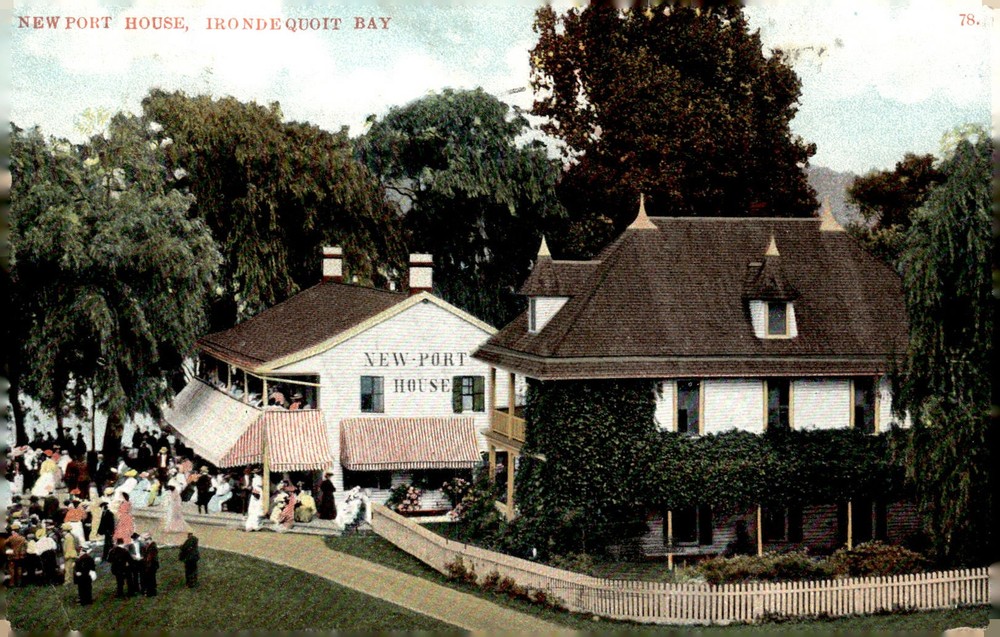 1909 New Port House Irondequoit Bay Rochester NY Antique Color Litho Postcard